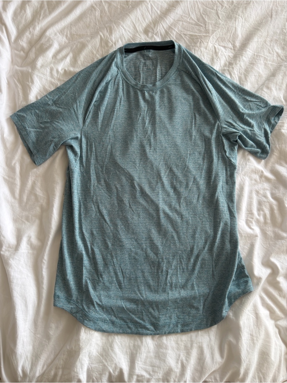 lululemon athletica Men's Short Sleeve Crew - Heather Teal Green